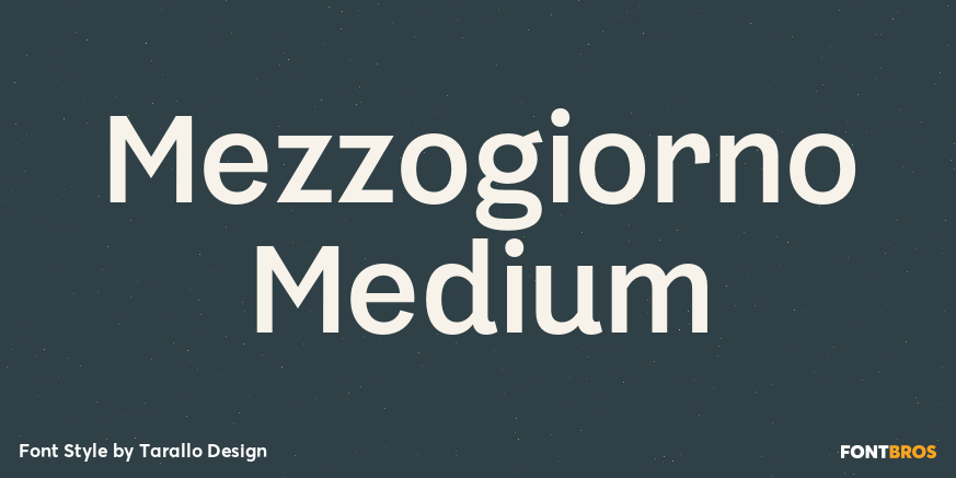 Mezzogiorno Medium Font Poster #1