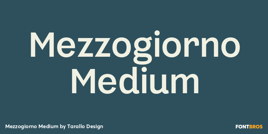 Mezzogiorno Medium Font Poster #1