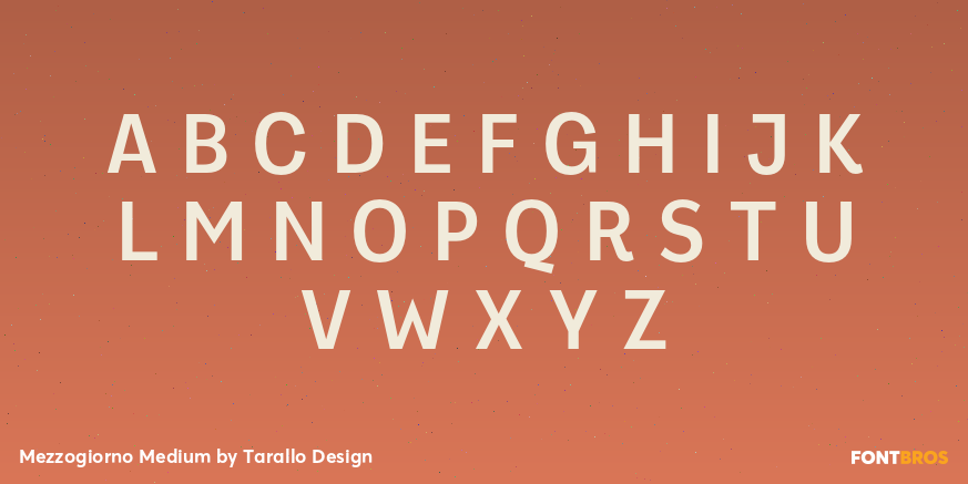 Mezzogiorno Medium Font Poster #2