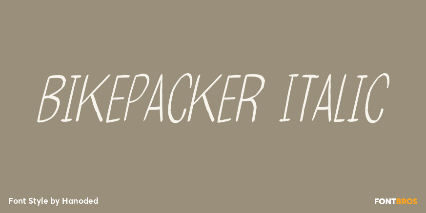 Bikepacker Italic Poster