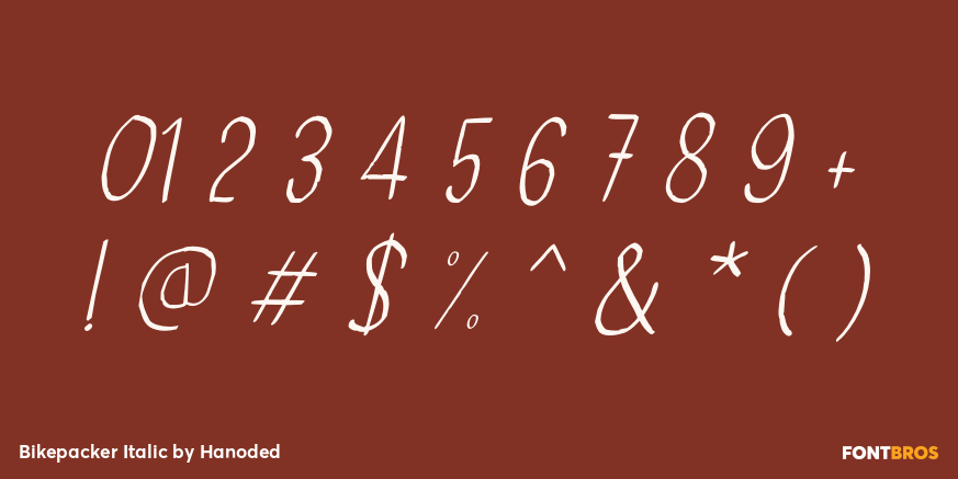 Bikepacker Italic Font Poster #1
