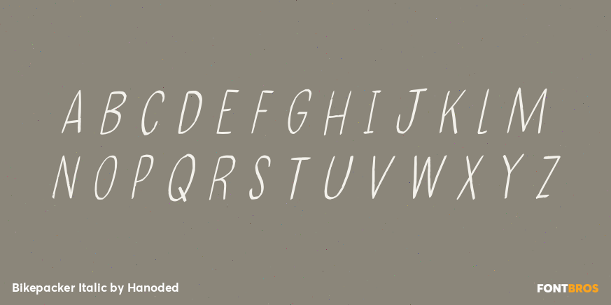 Bikepacker Italic Font Poster #1