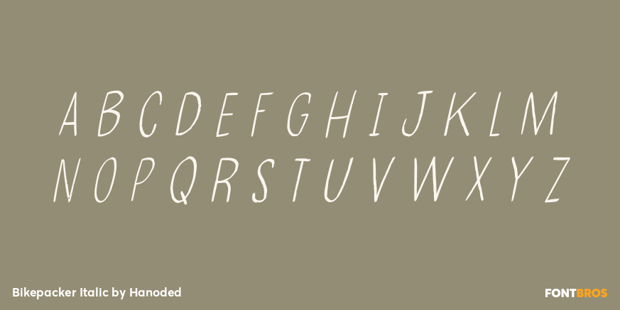 Bikepacker Italic Font Poster #1