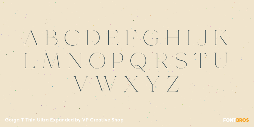 Gorga T Thin Ultra Expanded Font Poster #2