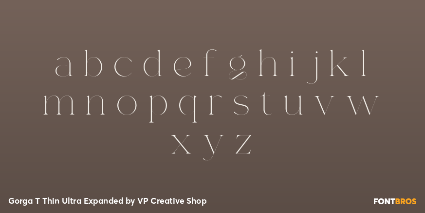 Gorga T Thin Ultra Expanded Font Poster #3