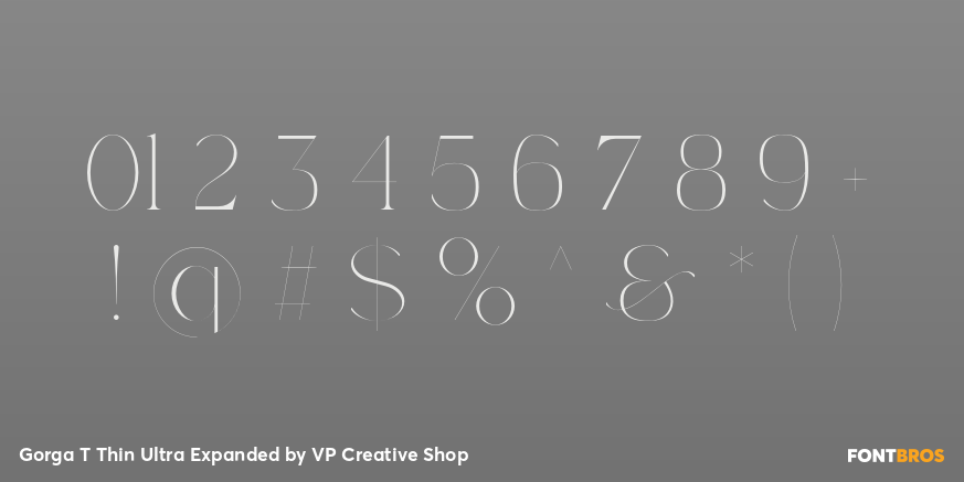 Gorga T Thin Ultra Expanded Font Poster #4