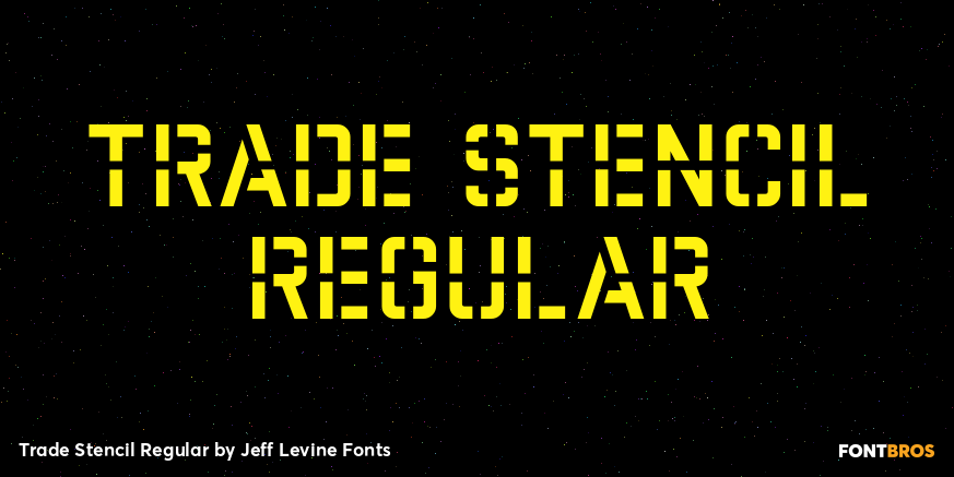 Trade Stencil Regular Font Poster #1