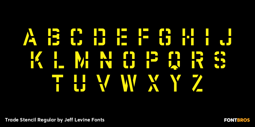 Trade Stencil Regular Font Poster #2