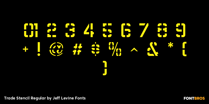 Trade Stencil Regular Font Poster #4