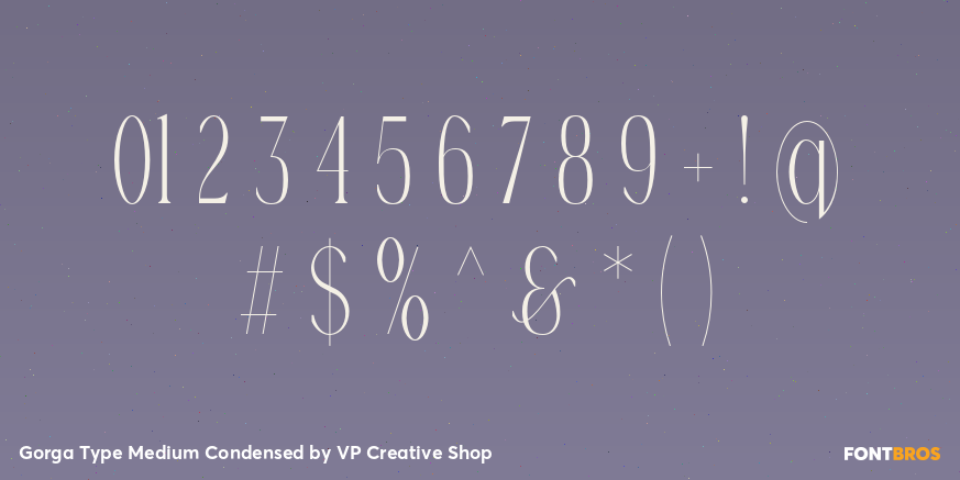 Gorga Type Medium Condensed Font Poster #4