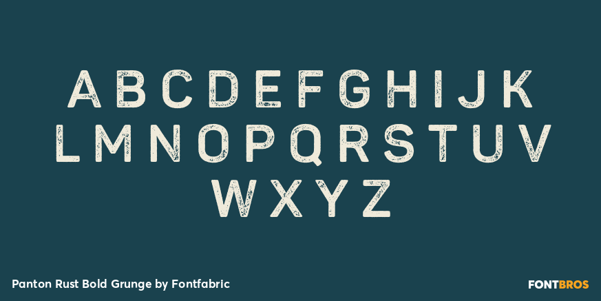 Panton Rust Bold Grunge Font Poster #3