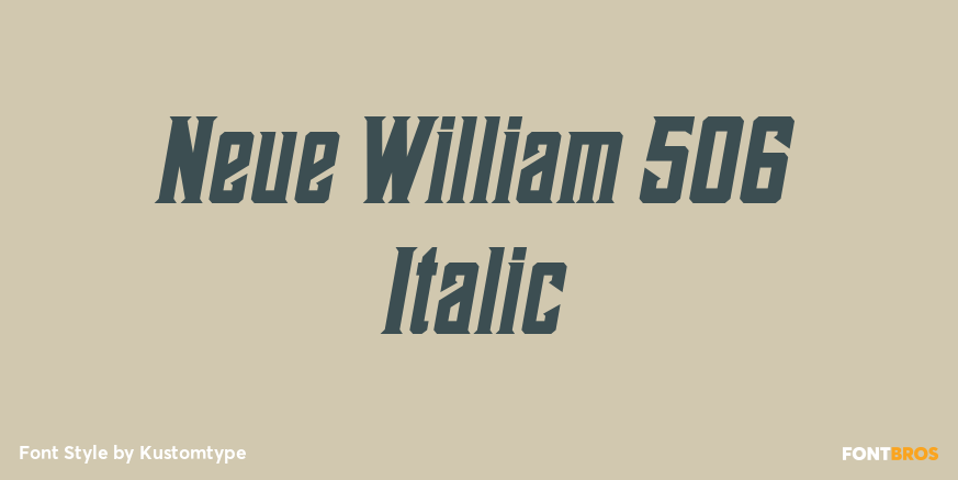 Neue William 506 Italic Poster