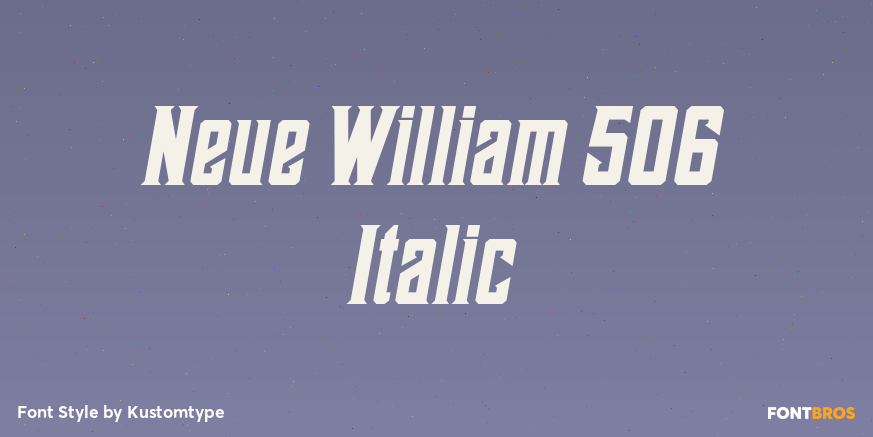 Neue William 506 Italic Poster