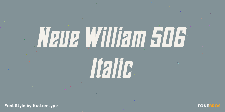 Neue William 506 Italic Poster