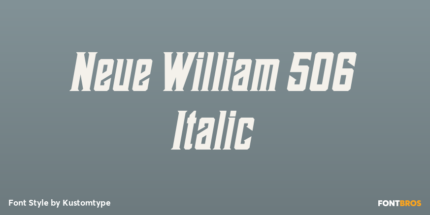 Neue William 506 Italic Poster