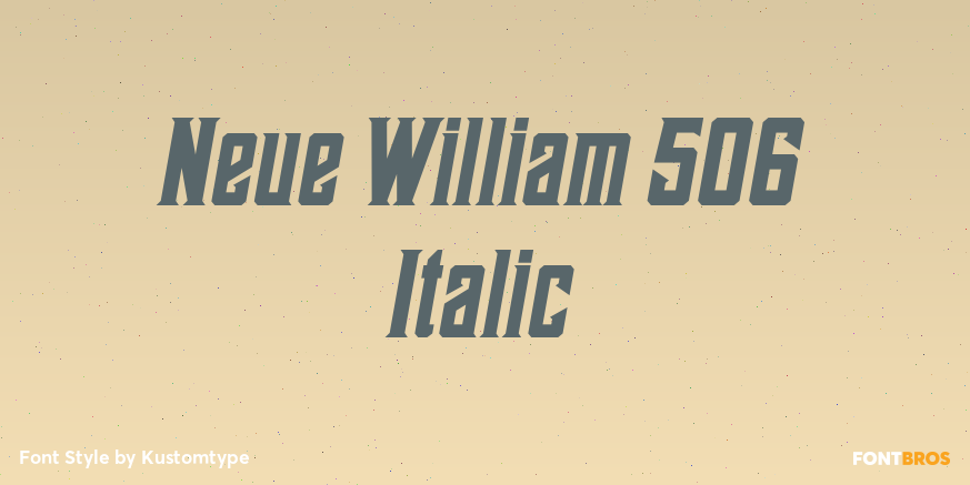 Neue William 506 Italic Poster