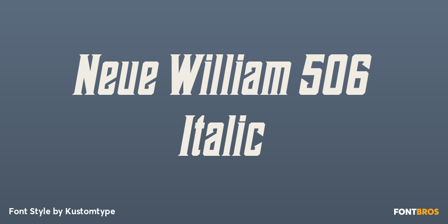 Neue William 506 Italic Poster