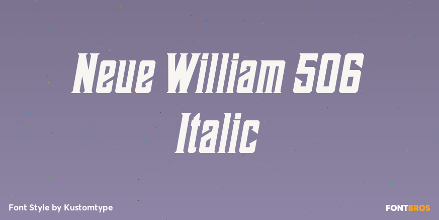 Neue William 506 Italic Poster
