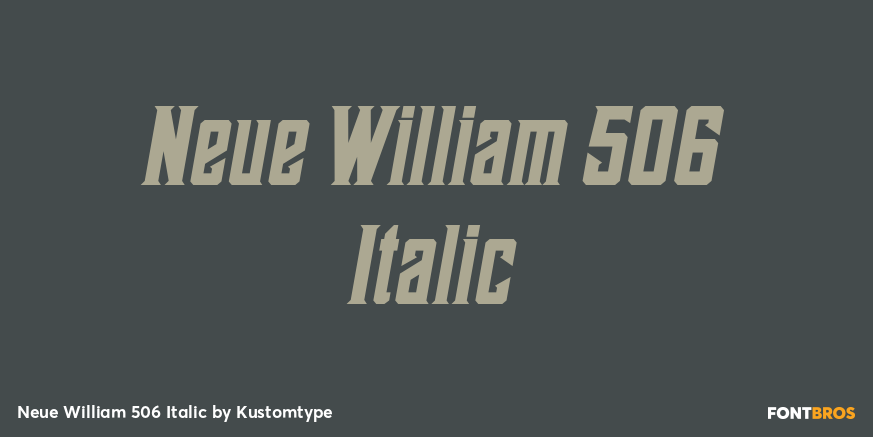 Neue William 506 Italic Poster