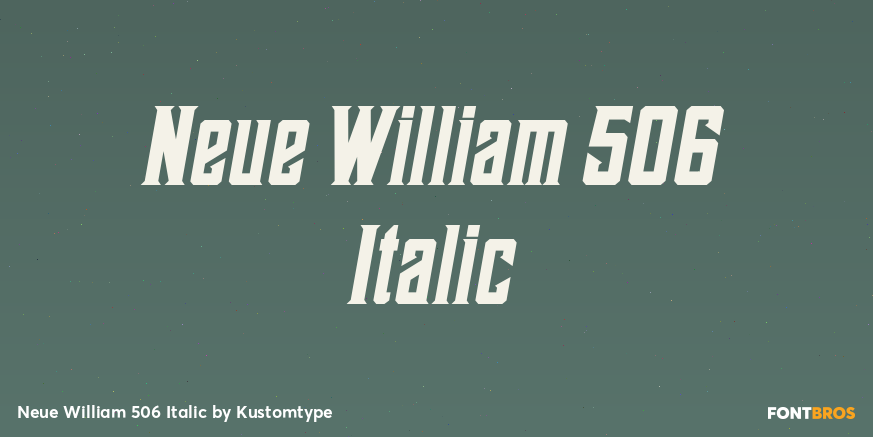 Neue William 506 Italic Poster