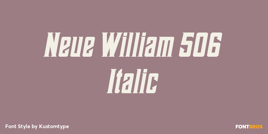 Neue William 506 Italic Poster