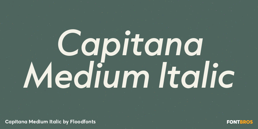 Capitana Medium Italic Font Poster #1