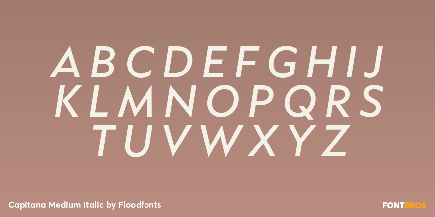 Capitana Medium Italic Font Poster #2