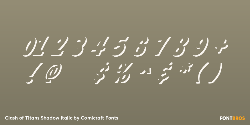 Clash of Titans Shadow Italic Font Poster #4