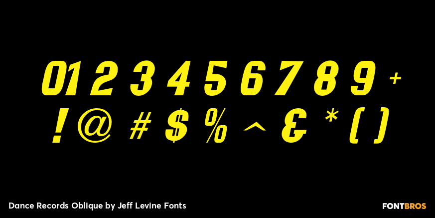 Dance Records Oblique Font Poster #4