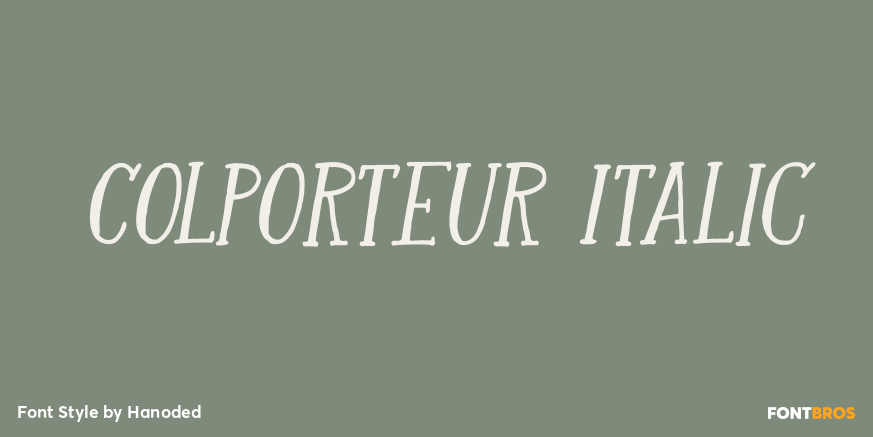 Colporteur Italic Poster