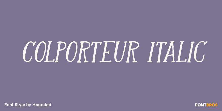 Colporteur Italic Poster