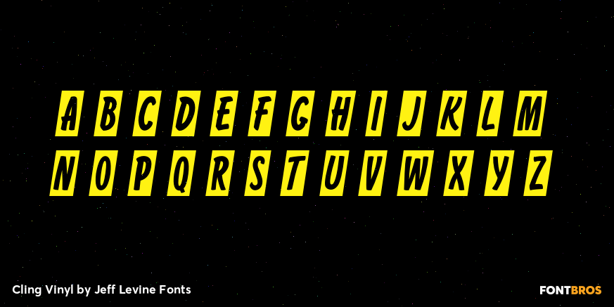 Cling Vinyl Font Poster #3