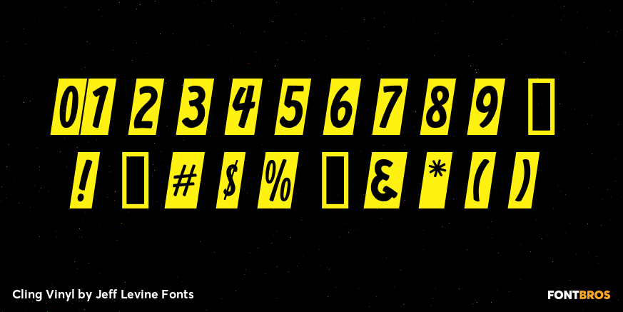 Cling Vinyl Font Poster #4