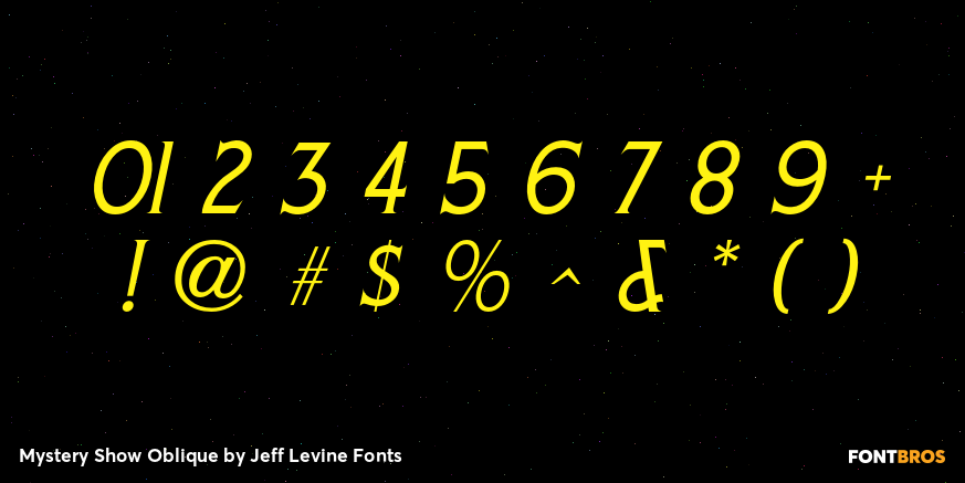 Mystery Show Oblique Font Poster #4