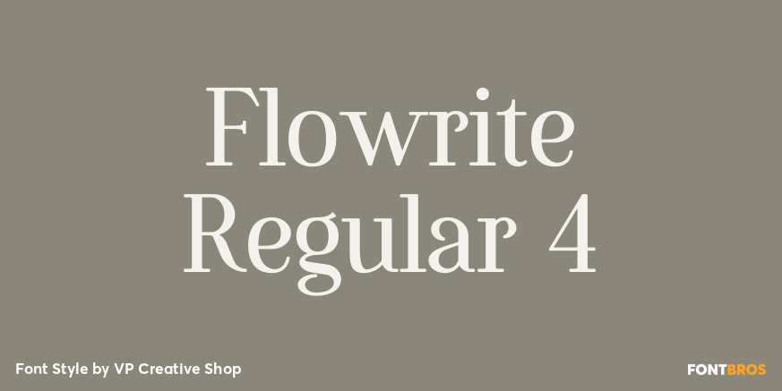 Flowrite Regular 4 Font Poster #1