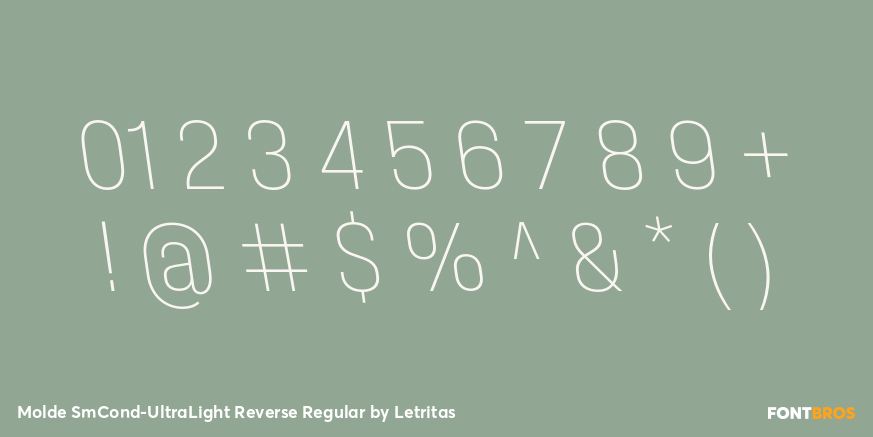 Molde SmCond-UltraLight Reverse Regular Font Poster #4