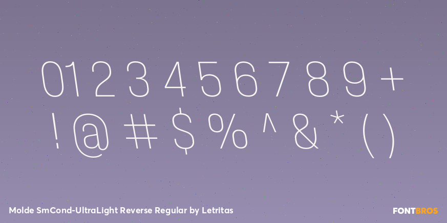 Molde SmCond-UltraLight Reverse Regular Font Poster #4