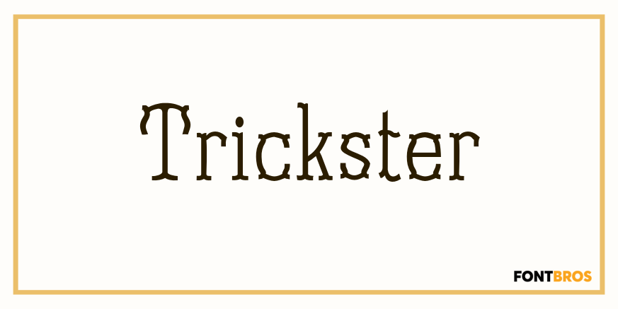 Trickster Font Poster