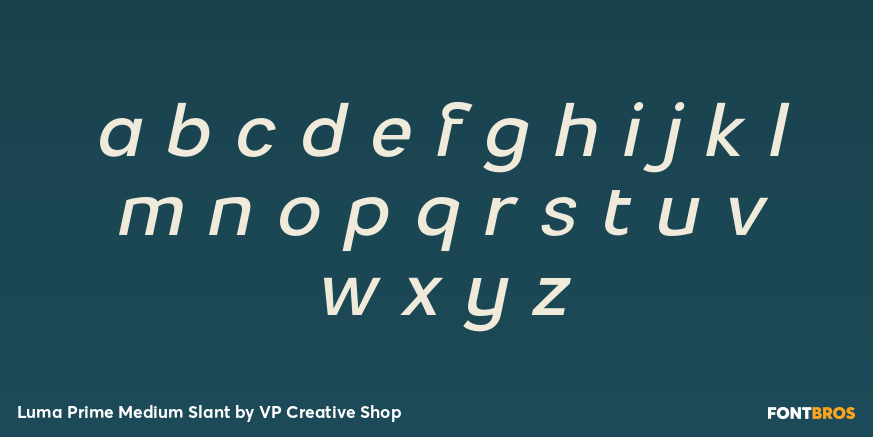 Luma Prime Medium Slant Font Poster #3