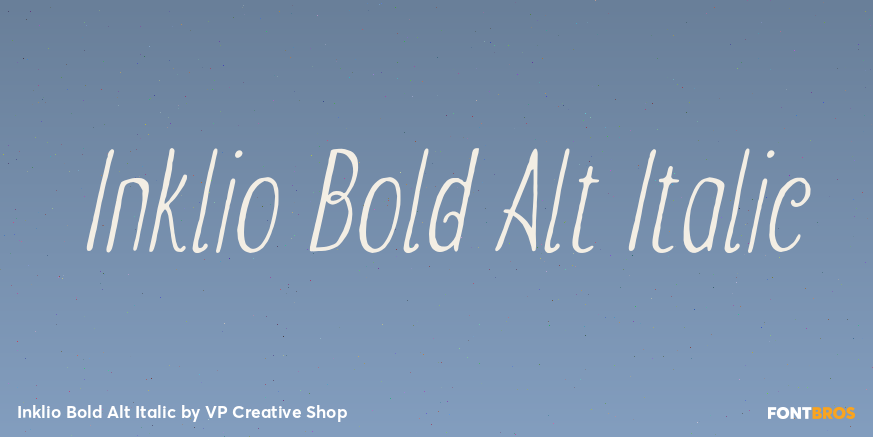 Inklio Bold Alt Italic Font Poster #1