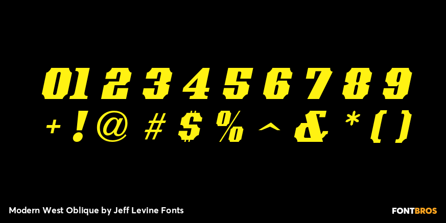 Modern West Oblique Font Poster #4