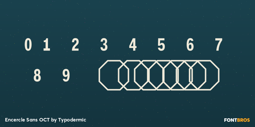 Encercle Sans OCT Font Poster #4