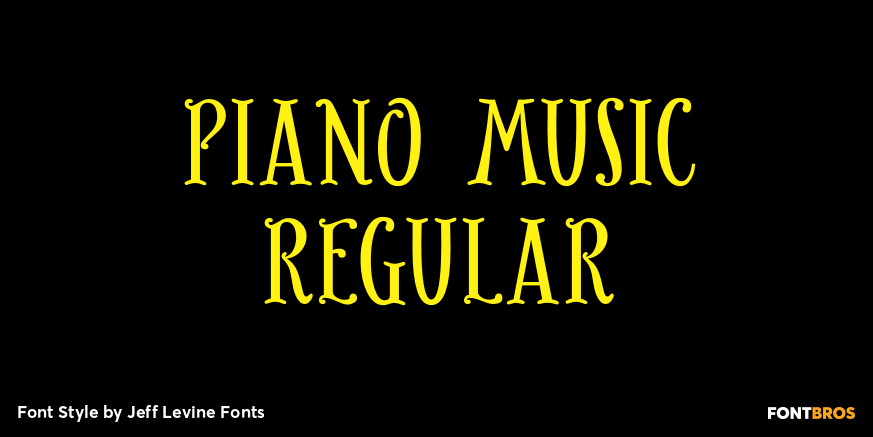Piano Music Regular Font Poster #1
