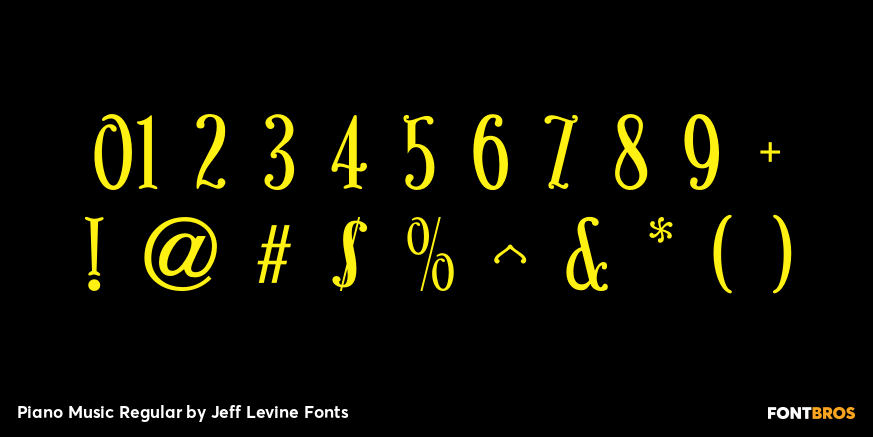 Piano Music Regular Font Poster #4