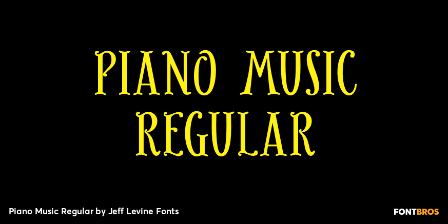 Piano Music Regular Font Poster #1