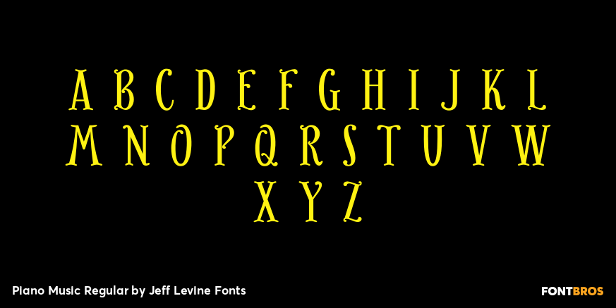 Piano Music Regular Font Poster #2