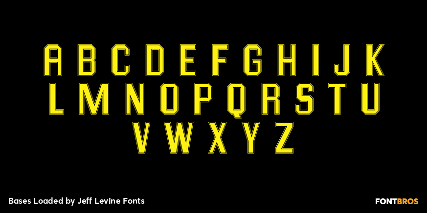 Bases Loaded Font Poster #3