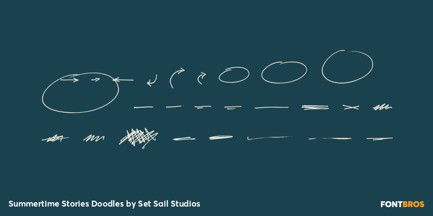 Summertime Stories Doodles Font Poster #2