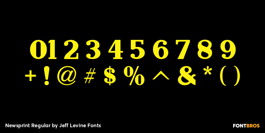 Newsprint Regular Font Poster #4