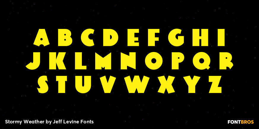Stormy Weather Font Poster #1